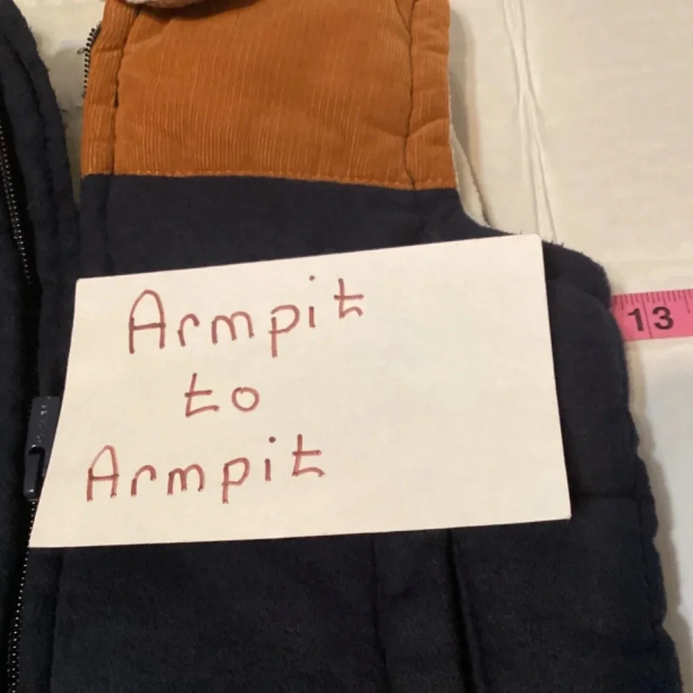 Old Navy vest toddlers SZ 18-24 months puffer fleece lined warm zip up